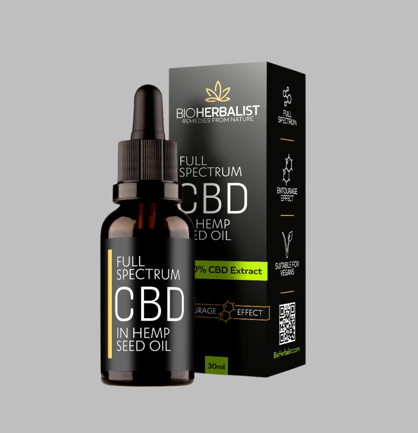 30% CBD extrakt plného spektra v konopném oleji