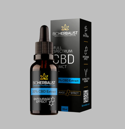 30% Full Spectrum CBD Extract in MCT Coconut Oil 30 ml